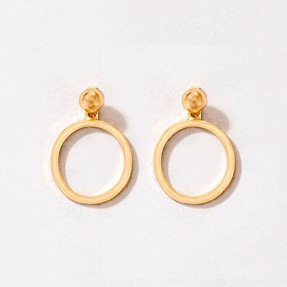 ⚜️[𝟯/$𝟭𝟴]⚜️NEW Gold Round Jacket Earrings - Picture 8 of 10